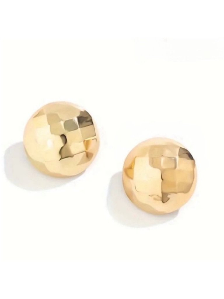 New! Val Gold Disco Statement Earrings (3026) Nwot